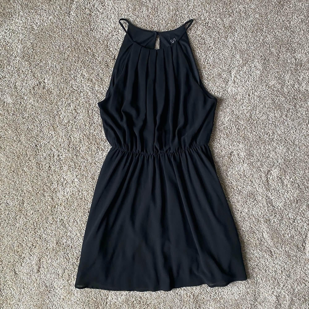 Windsor High Neck Black Dress
